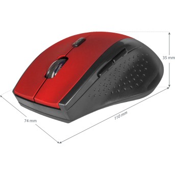 Беспроводная мышь Defender Accura MM-365 красный,6 кнопок,800-1600 dpi - Metoo (4)