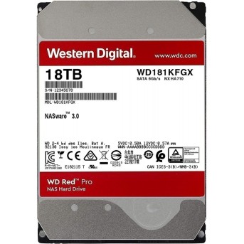 Жесткий диск для NAS систем HDD 18Tb Western Digital Red PRO SATA3 3,5" 7200rpm 512Mb WD181KFGX - Metoo (2)
