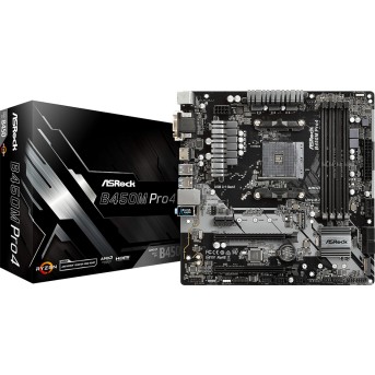 Материнская плата ASRock AM4 4xDDR4 4xSATA3 1xUM.2 1xM.2 D-Sub+DVI+HDMI mATX - Metoo (1)