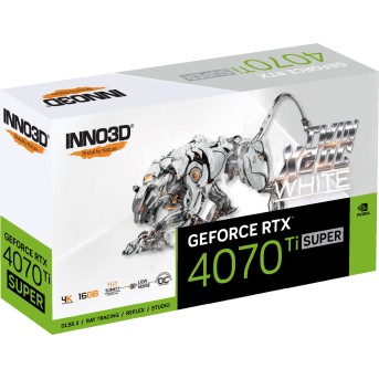 Видеокарта Inno3D GeForce RTX4070Ti SUPER Twin X2 OC WHITE,16G GDDR6X HDMI 3DP N407TS2-166XX-186156W - Metoo (2)