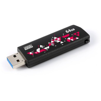 USB-ФЛЕШ-НАКОПИТЕЛЬ 64Gb GOODRAM UCL3 USB 3.0 UCL3-0640K0R11 BLACK - Metoo (1)