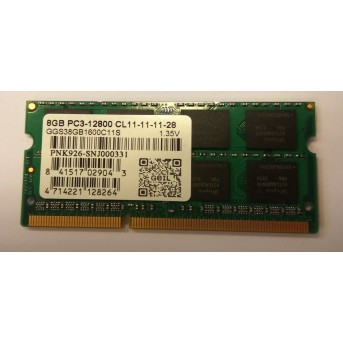 Оперативная память для ноутбука 8Gb DDR3L 1600Mhz GEIL PC3 12800 GGS38GB1600C11SSO-DIMM 1,35V - Metoo (1)