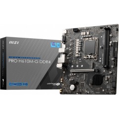 Материнская плата MSI PRO H610M-G DDR4 LGA1700 H610 2xDDR4 4xSATA3 M.2 VGA HDMI DP mATX