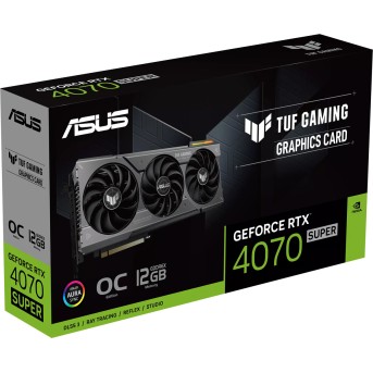 Видеокарта ASUS GeForce RTX4070 SUPER OC GDDR6X 12GB 192-bit 1xHDMI 3xDP TUF-RTX4070S-O12G-GAMING - Metoo (2)