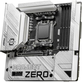Материнская плата MSI B650M PROJECT ZERO AM5 B650 4xDDR5 4xSATA3 RAID 2xM.2 HDMI DP mATX - Metoo (4)