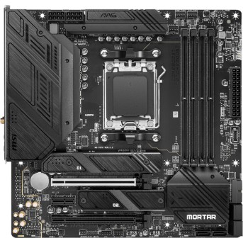 Материнская плата MSI MAG B650M MORTAR WIFI AM5 B650 4xDDR5 6xSATA3 RAID 2xM.2 HDMI DP mATX - Metoo (5)
