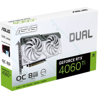 Видеокарта ASUS GeForce RTX4060Ti OC GDDR6 8GB 128-bit HDMI 3xDP DUAL-RTX4060TI-O8G-WHITE в Metoo.kz - Metoo (8)