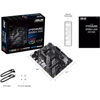 Материнская плата ASUS AM4 2xDDR4 4xSATA3 RAID 2xM.2 HDMI DP mATX 1 Type-C - Metoo (2)