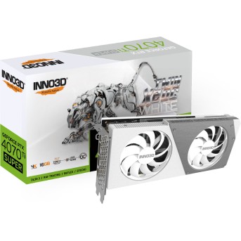 Видеокарта Inno3D GeForce RTX4070Ti SUPER Twin X2 OC WHITE,16G GDDR6X HDMI 3DP N407TS2-166XX-186156W - Metoo (1)
