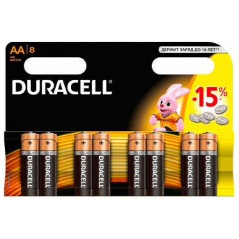 Батарейки Duracell Basic AA 8 штук (81545410) - Metoo (1)