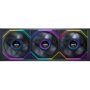 Вентилятор для корпуса Lian Li UNI FAN TL LCD 120 ARGB 3x120mm with Controller Black 12TLLCD3B