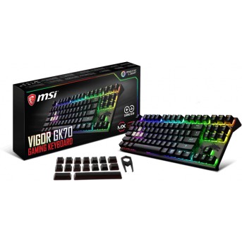 Игровая Клавиатура MSI Vigor GK70 CR RU USB 2.0/<wbr>87клавиш/<wbr>переключатели CHERRY MX RGB Red/<wbr>кабель 1.8м - Metoo (5)