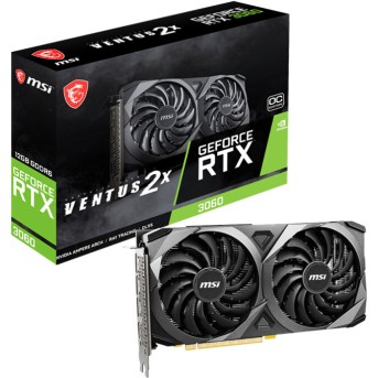 Видеокарта MSI GeForce RTX 3060 VENTUS 2X OC, 12G GDDR6 192-bit HDMI 3xDP RTX 3060 VENTUS 2X 12G OC - Metoo (1)