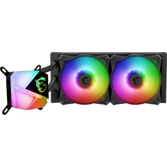 Водяное охлаждение для CPU MSI . Socket Intel/<wbr>AMD, 4pin, Fan 2x120см, ARGB - Metoo (4)