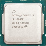 CPU Intel Core i5-10600K 4,1GHz (4,8GHz) 12Mb 6/12 Comet Lake Intel® UHD 630 125W FCLGA1200 Tray