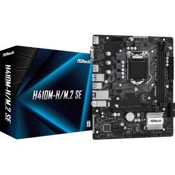 Материнская плата ASRock H410M-H/<wbr>M.2 SE LGA1200 2xDDR4 4xSATA D-Sub HDMI DP mATX - Metoo (1)