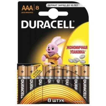 Батарейки Duracell Basic AAA 8 штук (81545429) - Metoo (1)
