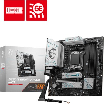 Материнская плата MSI B650M GAMING PLUS WIFI AM5 B650 4xDDR5 4xSATA3 RAID 2xM.2 HDMI DP mATX - Metoo (1)