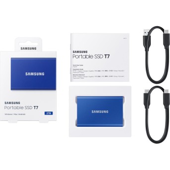 Внешний SSD 2000Gb Samsung T7 USB 3.2 Gen.2 (10 Гбит/<wbr>c) AES 256 Синий, MU-PC2T0H/<wbr>WW - Metoo (2)