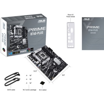 Материнская плата ASUS PRIME B760-PLUS, LGA1700 4xDDR5 4xSATA3 3xM.2 RAID VGA HDMI DP ATX - Metoo (2)
