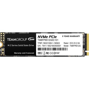 Твердотельный накопитель 512GB SSD TeamGroup MP33 M.2 NVMe R1700Mb/<wbr>s W1400MB/<wbr>s TM8FP6512G0C101 - Metoo (1)