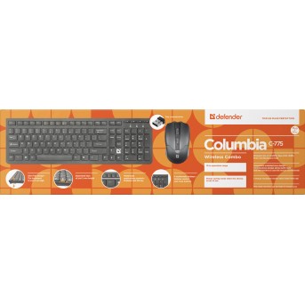 Клавиатура и мышь Defender Columbia C-775 RU Черная (45775) - Metoo (4)