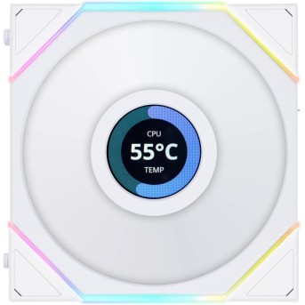 Вентилятор для корпуса Lian Li UNI FAN TL LCD 120 ARGB 120mm White 12TLLCD1W - Metoo (1)