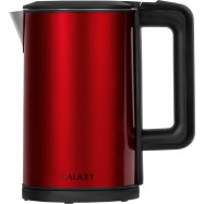 Чайник электрический с двойными стенками GALAXY GL0300, 2000Вт, Объем 1,7 л, 220В/50Гц Красный