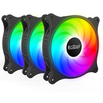 Вентилятор для корпуса PCCooler FX ARGB BK 3 IN 1 3x(xx25mm) 1000-2000RPM 52,79CFM Black - Metoo (3)