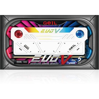 Оперативная память 32GB Kit (2x16GB) GEIL EVO V RGB 7200Mhz DDR5 PC5-57600 GESW532GB7200C36ADC White - Metoo (6)