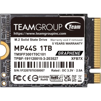 Твердотельный накопитель 1000GB SSD TeamGroup MP44S M.2 PCIe4.0 R3500/<wbr>W3000MB/<wbr>s TM5FF3001T0C101 - Metoo (1)