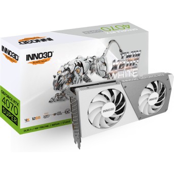 Видеокарта Inno3D GeForce RTX4070 SUPER Twin X2 OC WHITE, 12G GDDR6X HDMI 3xDP N407S2-126XX-186162W - Metoo (1)