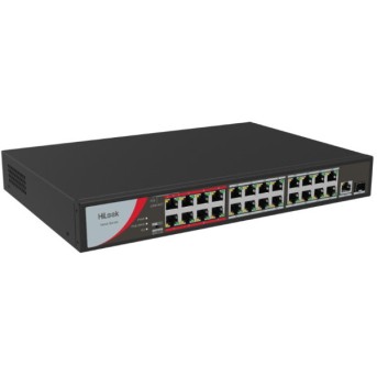 Коммутатор PoE неуправляемый HiLook NS-0326P-230(B) с 24 портами Fast Ethernet - Metoo (1)