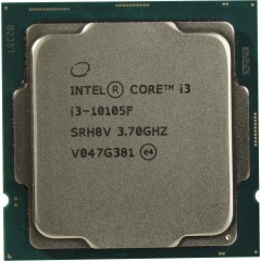 CPU Intel Core i3-10105F 3,7GHz (4,4GHz) 6Mb 4/8 Core Comet Lake 65W FCLGA1200 Tray..