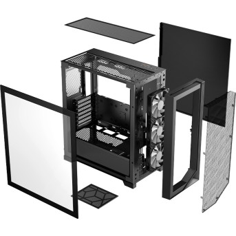 Корпус PCCooler EATX/<wbr>ATX/<wbr>mATX/<wbr>ITX USB3.0, 2xUSB2.0 Black - Metoo (5)