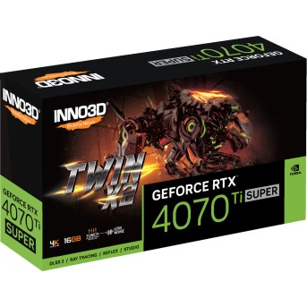Видеокарта Inno3D GeForce RTX4070Ti SUPER Twin X2, 16G GDDR6X HDMI 3xDP N407TS2-166X-186156N - Metoo (2)