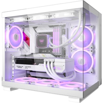 Корпус PCCooler ATX/<wbr>MATX/<wbr>ITX USB3.1 Gen 2 Type-C, USB3.0, USB2.0 White - Metoo (6)
