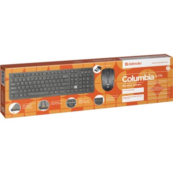 Клавиатура и мышь Defender Columbia C-775 RU Черная (45775) - Metoo (5)