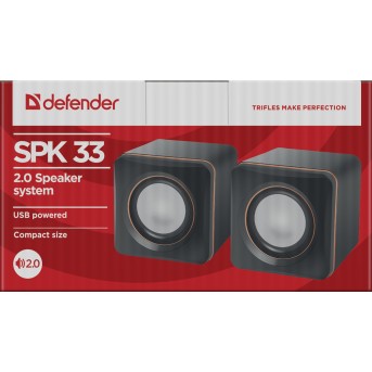Колонки стерео Defender SPK 33 черные (Питание и сигнал по USB) - Metoo (5)
