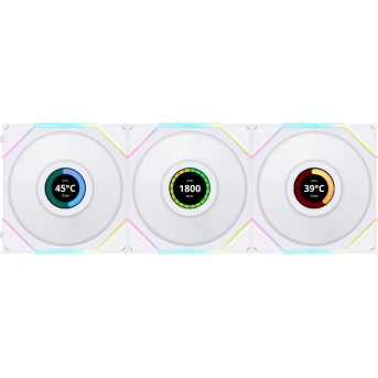Вентилятор для корпуса Lian Li UNI FAN TL LCD 120 ARGB 120mm White 12TLLCD1W - Metoo (2)