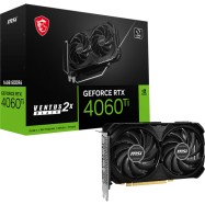 Видеокарта MSI GeForce RTX 4060 TI VENTUS 2X BLACK 16G, 16G GDDR6 128-bit HDMI 3xDP