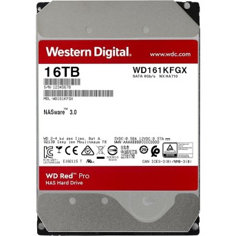 Жесткий диск для NAS систем HDD 16Tb Western Digital Red PRO SATA3 3,5" 7200rpm 512Mb WD161KFGX - Metoo (2)