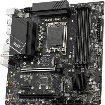 Материнская плата MSI PRO B760M-A WIFI LGA1700 4xDDR5 4xSATA3 RAID 2xM.2 2xHDMI 2xDP mATX - Metoo (4)