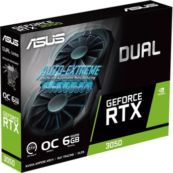 Видеокарта ASUS GeForce RTX3050 OC GDDR6 6GB 96-bit DVI HDMI DP DUAL-RTX3050-O6G - Metoo (2)