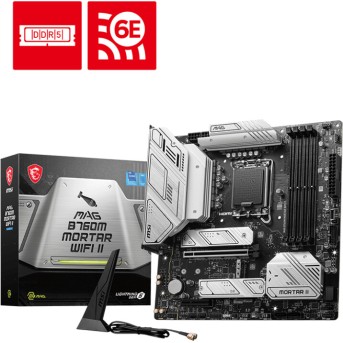 Материнская плата MSI MAG B760M MORTAR WIFI II, LGA1700 4xDDR5 4xSATA3 RAID 3xM.2 HDMI DP mATX - Metoo (1)