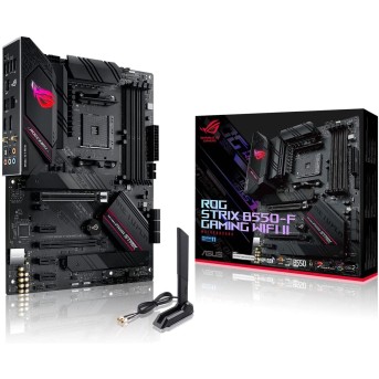 Материнская плата ASUS ROG STRIX B550-F GAMING WIFI II AM4 4xDDR4 6xSATA3 Raid 2xM.2 HDMI DP ATX в Metoo.kz - Metoo (1)
