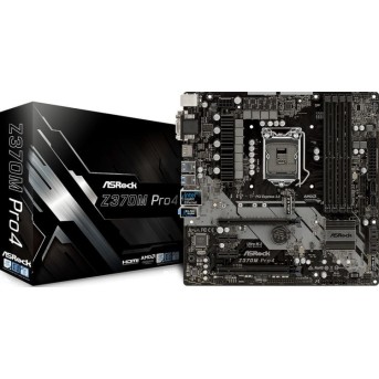Материнская плата mATX ASRock Z370M Pro4 в Metoo.kz - Metoo (1)