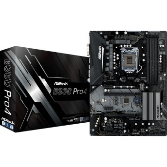 Материнская плата ASRock B360 PRO4 LGA-1151 B360 4xDDR4 6xSATA 6.0Gb/s, 5xPCI-E D-Sub+DVI-D+HDMI в Metoo.kz - Metoo (1)