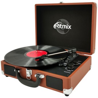 Проигрыватель виниловый Ritmix LP-160B коричневый - Metoo (1)