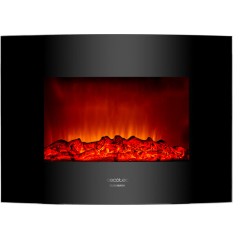 Камин электрический настенный Cecotec ReadyWarm 2200 Curved Flames черный..